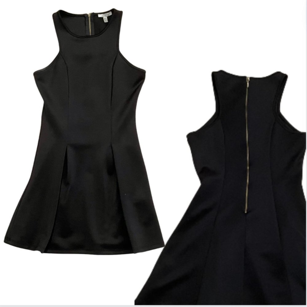 Zara Trafaluc black sleeveless mini dress, fit and flare, size small juniors